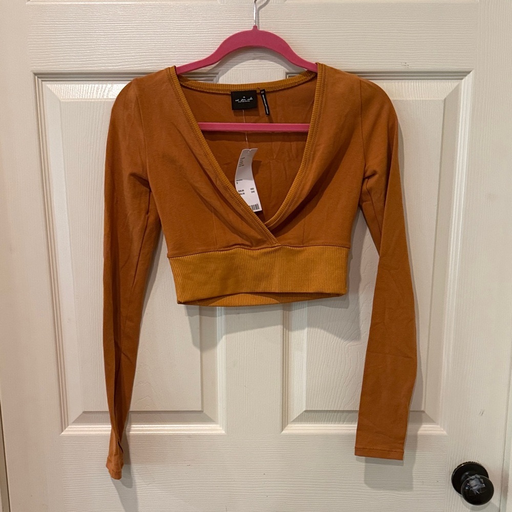 Urban Outfitters Out From Under NWT burnt orange crop top, small - Picture 2 of 8